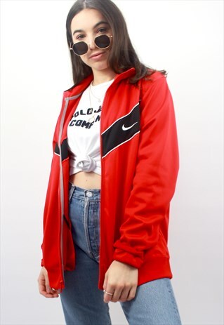 90'S RETRO RED RAVE TRACK JACKET