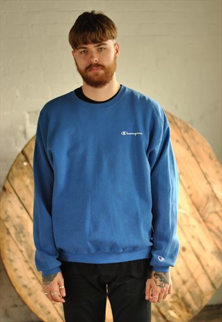 VINTAGE 80S CHAMPION SPELL OUT LOGO SWEATER