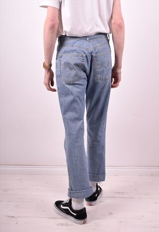 LEVI'S 595 MENS VINTAGE JEANS W33 L31 BLUE 90S