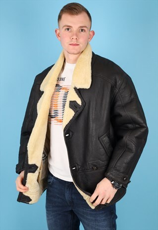 VINTAGE SHERPA JACKET IN BROWN NJ526