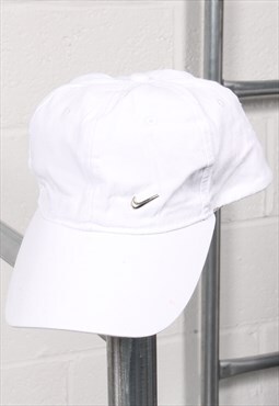 Vintage Nike Cap in White Summer Swoosh Logo Sports Hat