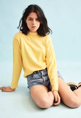 90'S RETRO PASTEL KNIT MINIMALIST WOOLELN JUMPER TOP