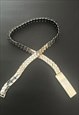 70'S VINTAGE SILVER METAL THIN LADIES BELT