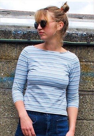 VINTAGE STRIPED LONG SLEEVE TEE
