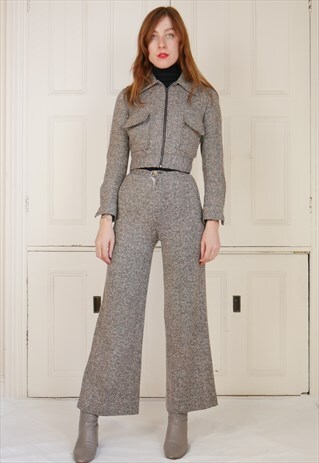 VINTAGE WOOL TWEED SUIT SET