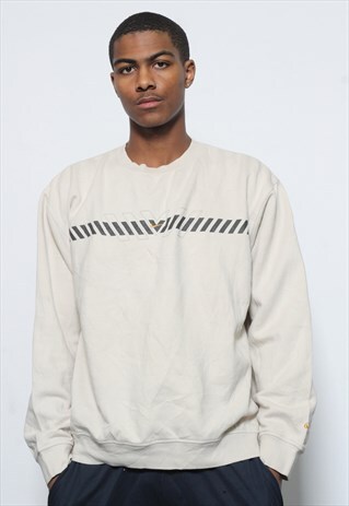 VINTAGE NIKE LOGO SWEATSHIRT BEIGE