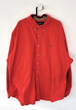 Vintage polo Ralph Lauren orange casual shirt XXL 