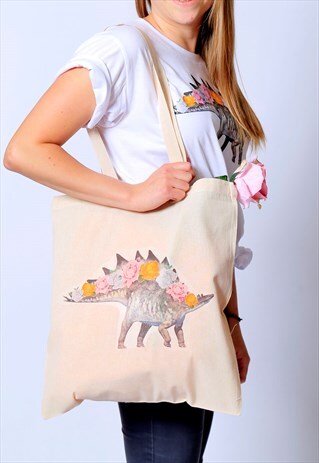 DINOSAUR STEGOSAURUS TOTE BAG