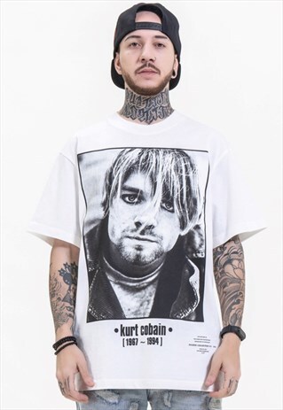 ROCK CHARACTER RETRO ROUND NECK LOOSE T-SHIRT