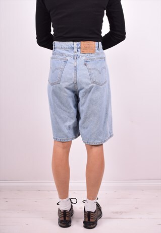 LEVI'S 560 WOMENS VINTAGE DENIM SHORTS W32 BLUE 90'S