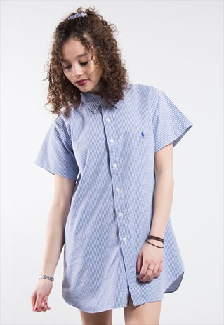 90'S REWORKED RALPH LAUREN SHIRT DRESS