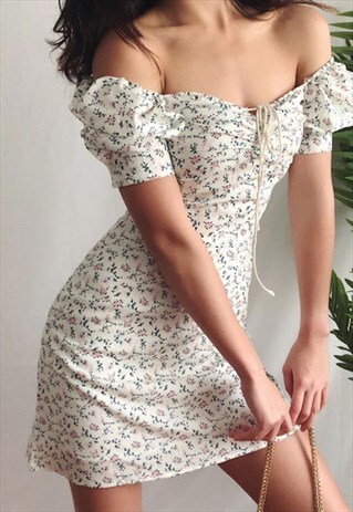 BEACH SUMMER RUCHED MINI DRESS