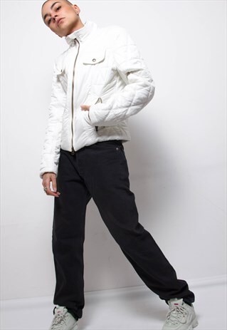 VINTAGE 90S LEE WHITE PADDED JACKET ID:5098