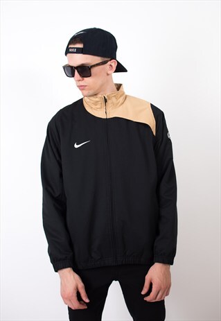VINTAGE 90S BLACK NIKE BOMBER JACKET