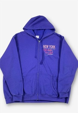 New york graphic zip hoodie purple 2xl BV20725