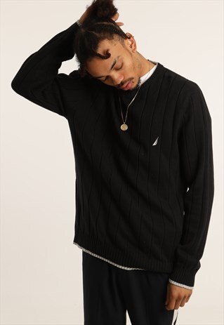 VINTAGE NAUTICA EMBROIDERED LOGO KNITTED SWEATSHIRT