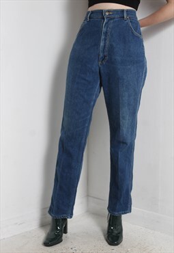 Vintage Lee High Waisted Fit Jeans Blue W30 L32
