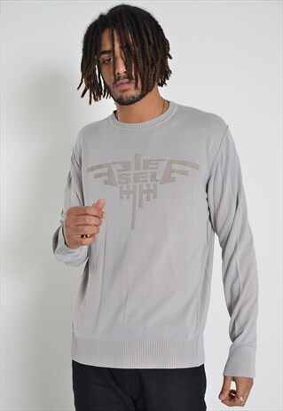 VINTAGE DIESEL SWEATSHIRT JUMPER GREY