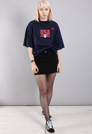 VINTAGE ADIDAS USA PRINT T-SHIRT
