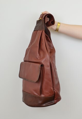 MAROON BACKPACK BUCKET BAG