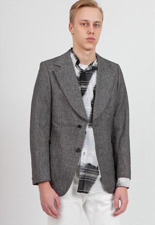 VINTAGE GREY BLAZER JACKET