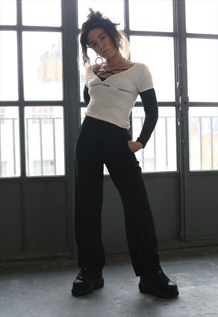 VINTAGE EMILIO PUCCI 80S HIGH WAIST SMART CIGARETTE TROUSERS
