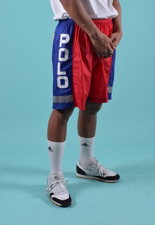 RARE BLUE, RED AND WHITE RALPH LAUREN POLO SHORTS