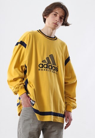 90'S VINTAGE MENS ADIDAS BASKETBALL BIG LOGO SWEATSHIRT