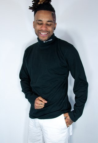 CHAMPION EMBROIDED POLONECK SWEATSHIRT