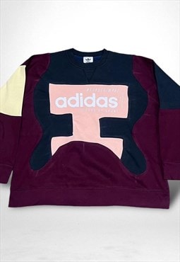 Reworked Adidas Embroidered Sweatshirt