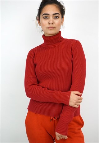 VINTAGE 90'S POLO RALPH LAUREN ROLL NECK SWEATSHIRT