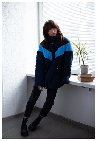 VINTAGE 80'S BLUE PADDED JACKET