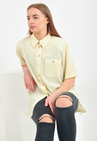 VINTAGE 80'S YELLOW SHIRT