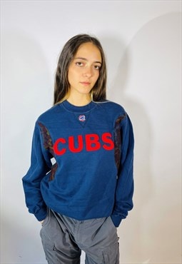 Vintage Size L Lee Cubs Rework Sweatshirt in Blue