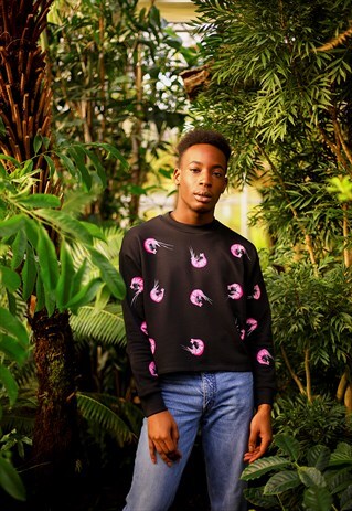 HAND PAINTED KRILL, ORGANIC SWEATER