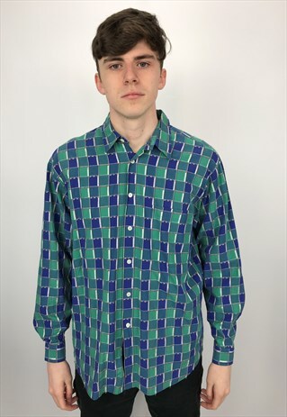 90S VINTAGE INTERMEZO PATTERNED FESTIVAL SHIRT