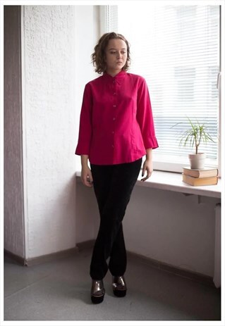 VINTAGE 90'S HOT PINK SHIRT