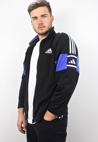 90'S RETRO BLACK TRACK JACKET
