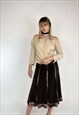 Vintage Late 90s Midi Skirt With Straps And Animal Print