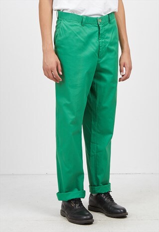 VINTAGE GREEN POLO RALPH LAUREN TROUSERS BOTTOMS