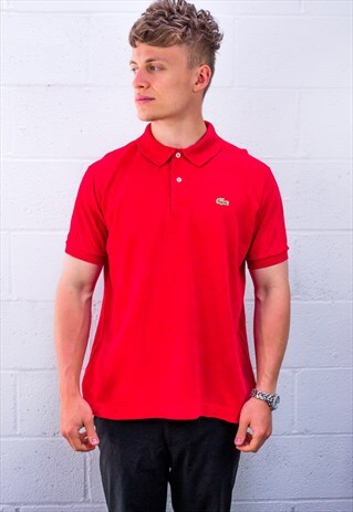 VINTAGE LACOSTE POLO SHIRT IN RED