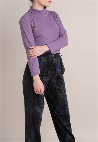 90S PURPLE TURTLE NECK TOP