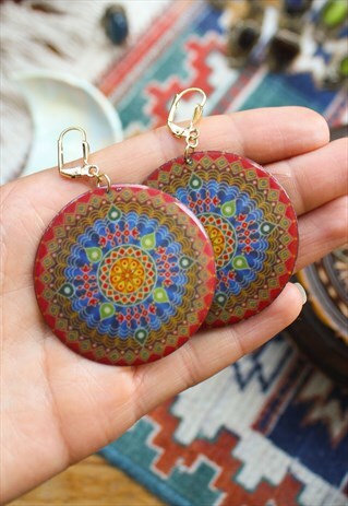 FAIRTRADE RAINBOW MANDALA EARRINGS