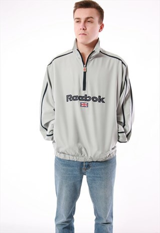 VINTAGE RARE REEBOK OLDSCHOOL ANORAK 1/4 ZIP 14074