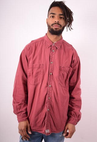 LEVI'S MENS VINTAGE SHIRT XL MAROON 90S