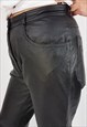 BLACK VINTAGE LEATHER TROUSERS