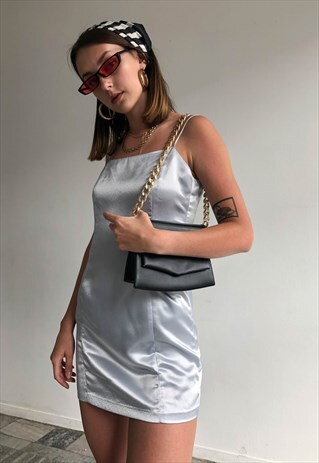 satin dress spaghetti strap