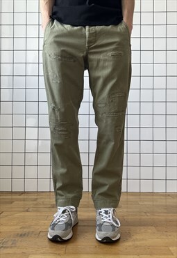 POLO RALPH LAUREN Pants Military Distressed Trousers Green