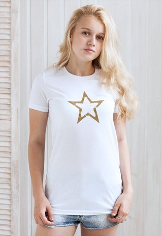 STAR T SHIRT - GRAPHIC ABSTRACT GEOMETRIC MINIMALIST RETRO