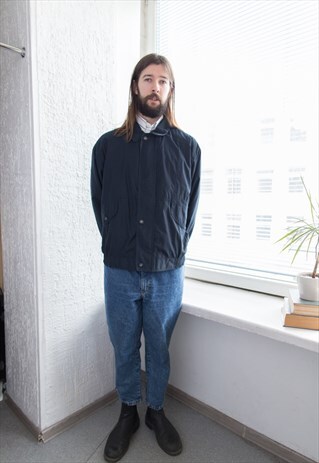 VINTAGE 70'S BLUE BOMBER JACKET
